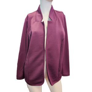 Purple Quilted Open Jacket size 14